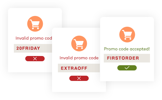 Illustration of unethical use of promotional codes